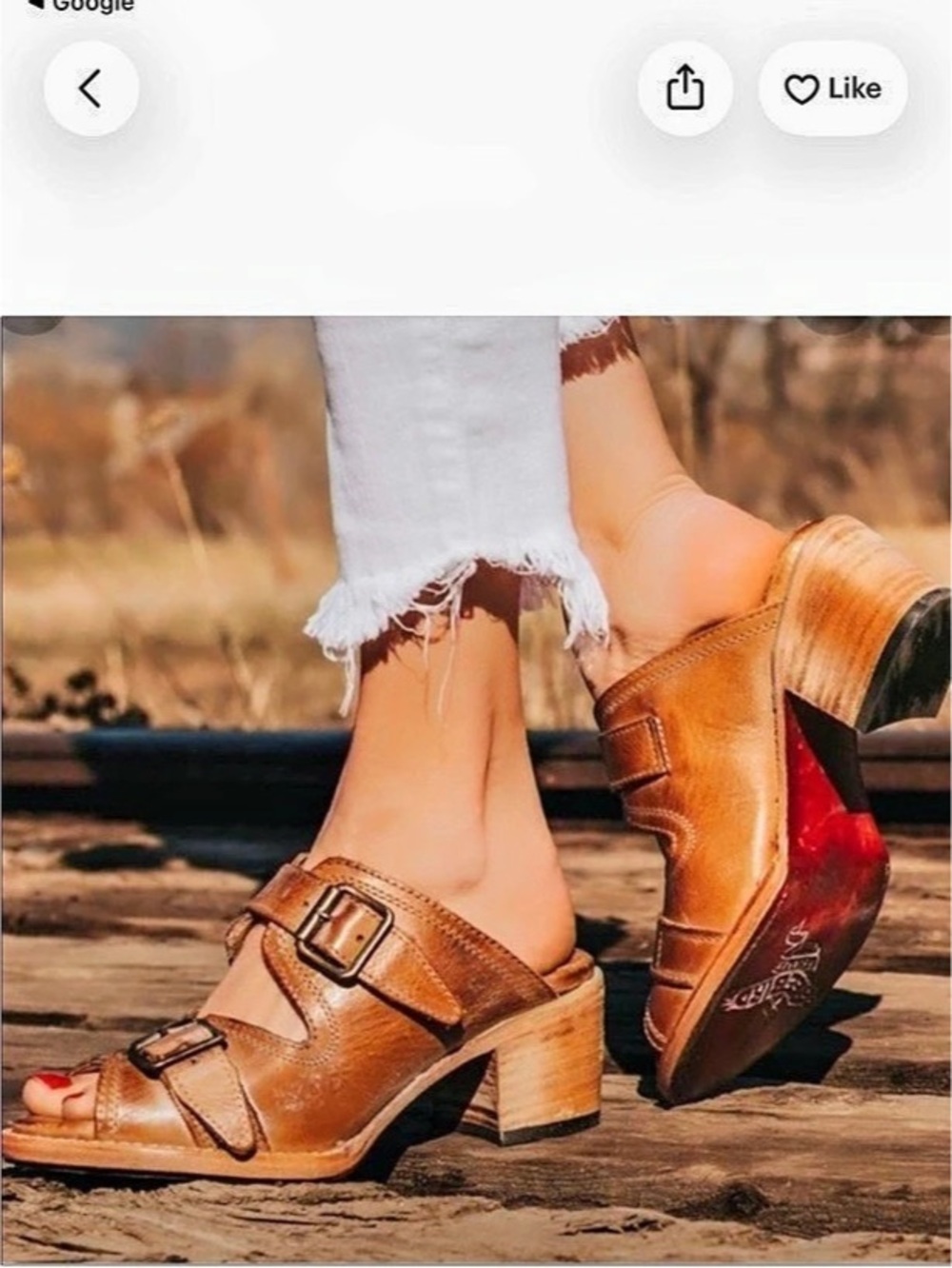 Freebird by Steven Caprice Tan Leather Mule Sandal US 8